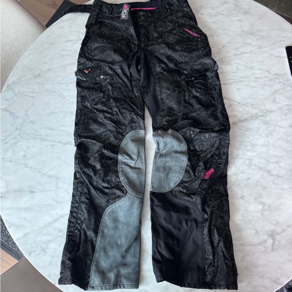 Fox 2009 Riding Black Pants with Leather Reinforcements EUC